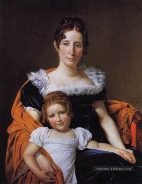  Comtesse Tableaux - Portrait de la comtesse Vilain XIIII et de sa fille néoclassicisme Jacques Louis David